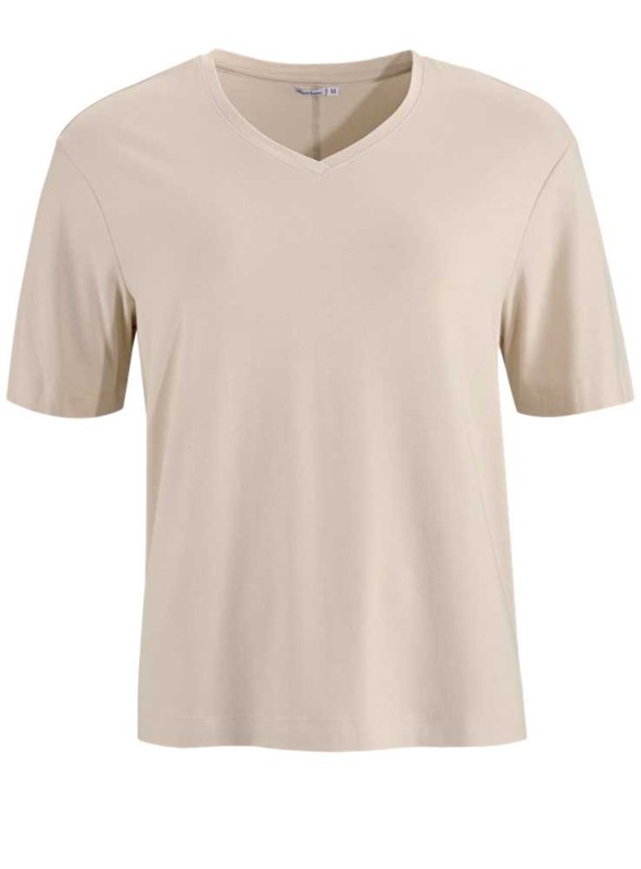 Bambus T-shirt med V-hals, kortærmet