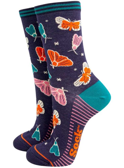 Bambus strømper møl og stjerner, dame, fra Sock Talk
