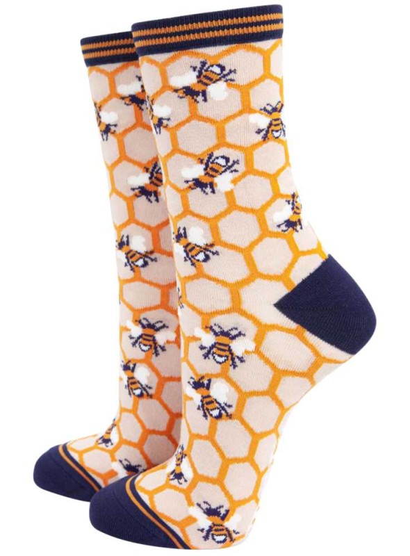 Bambus strømper honningbi, dame, fra Sock Talk