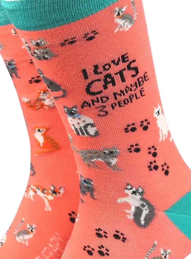 Bambus strømper herre I Love Cats