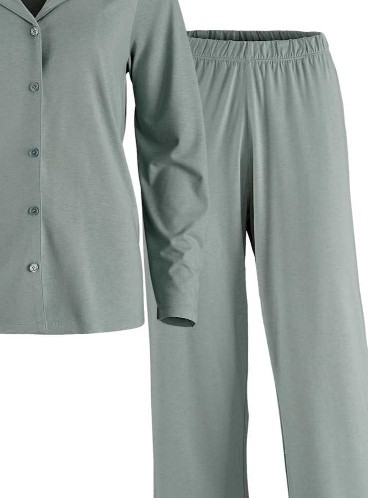 Pyjamas-sæt af bambus, 2 dele natskjorte og bukser