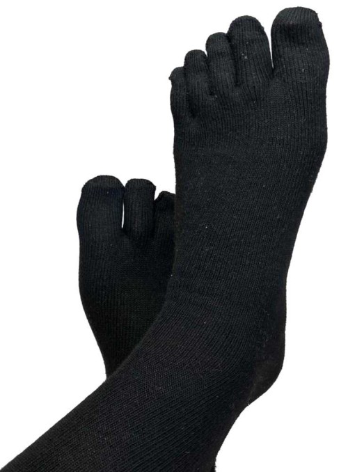 Bambus tåstrømper diabetes & komfort, sorte fra Kilde