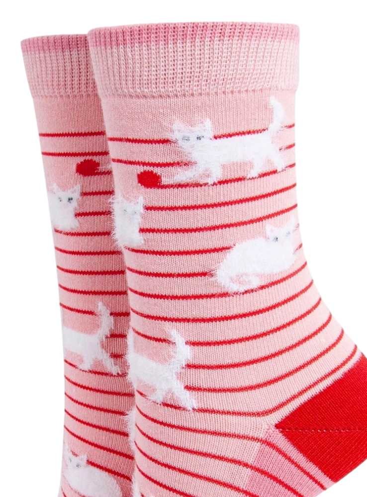 Bambus strømper fluffy katte, dame, fra Sock Talk
