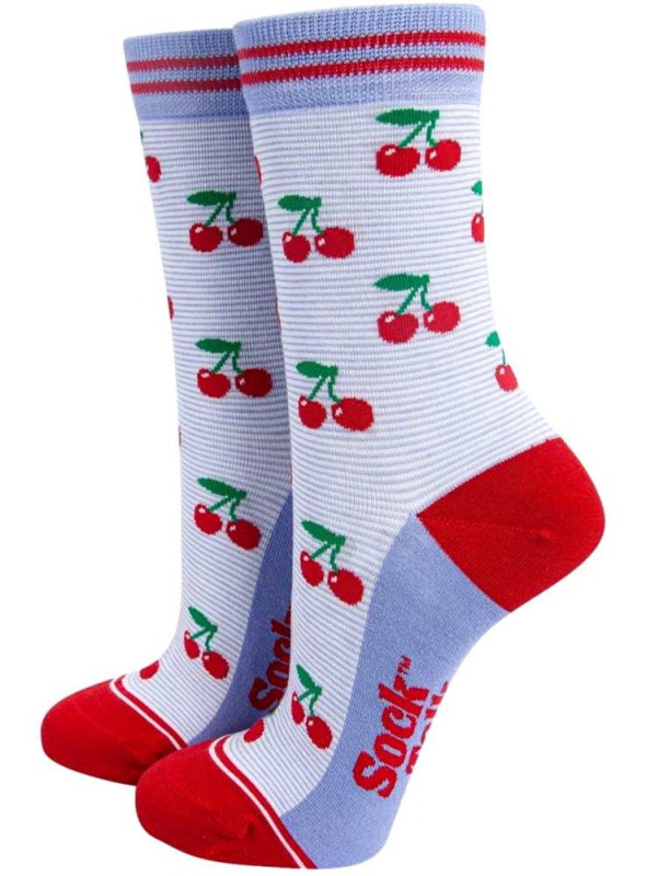 Bambus strømper kirsebær, dame, fra Sock Talk
