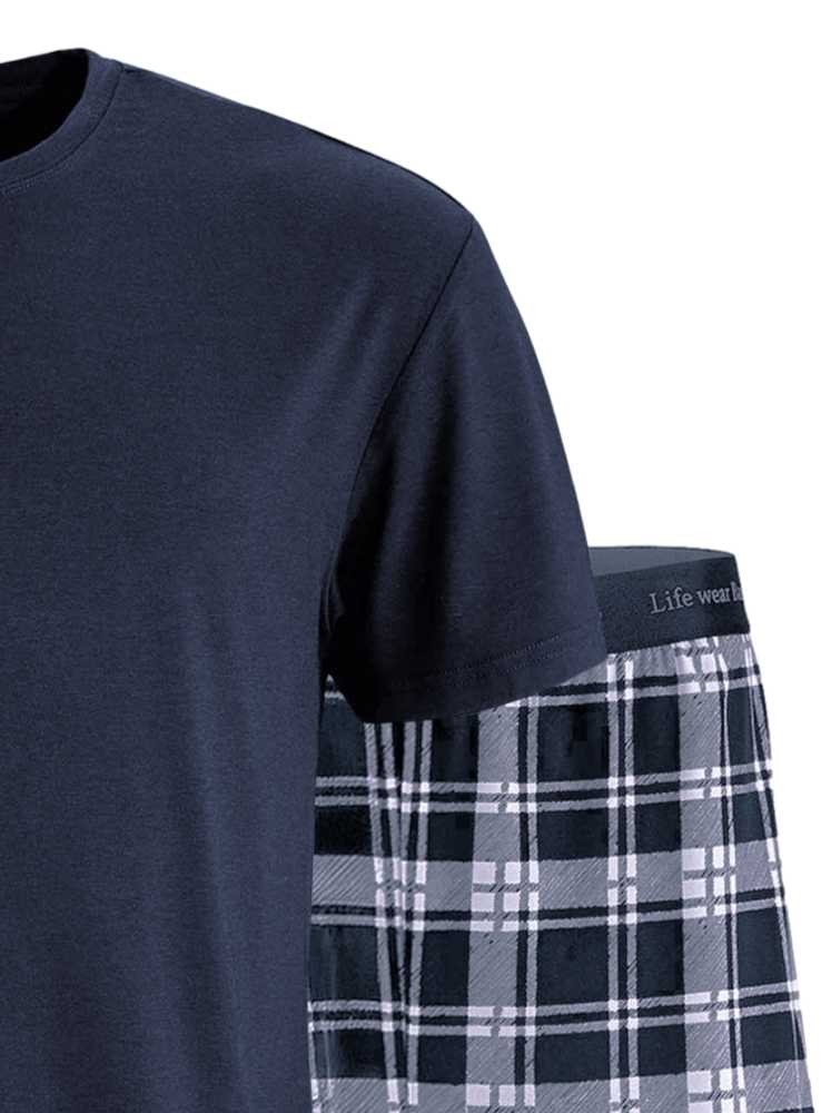 Bambus pyjamas, herre, blå