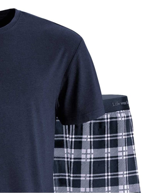 Bambus pyjamas, herre, blå