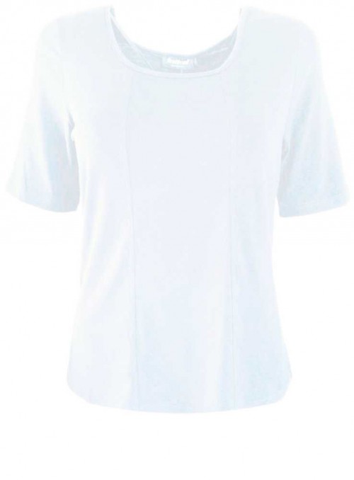 Bambus T-shirt str. L-4XL kortærmet hvid fra Festival
