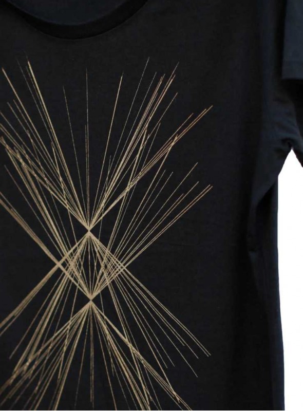 Bambus T-shirt med print Gold fra Blackbird Supply